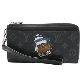 Louis Vuitton Pre-owned Clutches, female, Black, Size: ONE SIZE Pre-owned Zippy Dragonne Monogram Eclipse Long Wallet