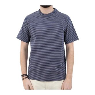 Circolo 1901 T-Shirts, male, Blue, Size: XL Cn5340 Striped Cotton T-Shirt