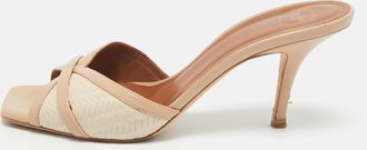 Malone Souliers Beige Leather Perla Mules Slide Sandals