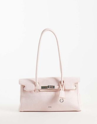 JW PEI Yara tote bag in pink faux suede