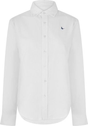 Jack Wills Dames Classic Twill Lange Mouwen Shirt (Helder Wit)