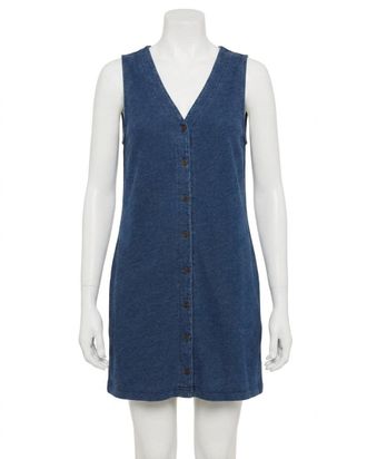 Z Supply Solace Denim Mini Dress In Vintage Indigo