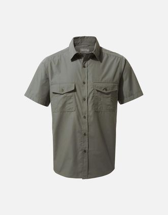 Craghoppers Mens Craghoppers Mens Kiwi Short-Sleeved Shirt - Grey - Size: 38/Regular