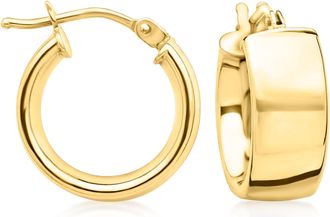 Ross-Simons Italian 14kt Yellow Gold Huggie Hoop Earrings