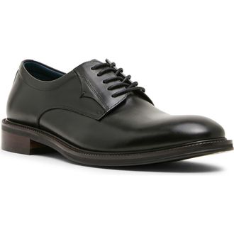 Steve Madden Buckner Leather Plain Toe Derby in Black at Nordstrom, Size 11.5