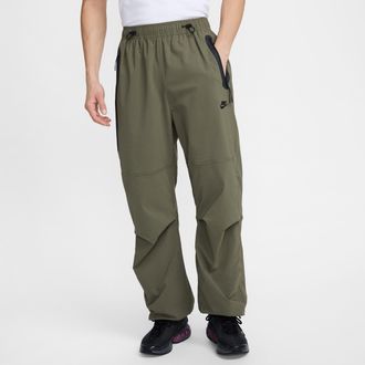 Nike Mens Tech Woven Oversized Pants in Green | HM7158-223