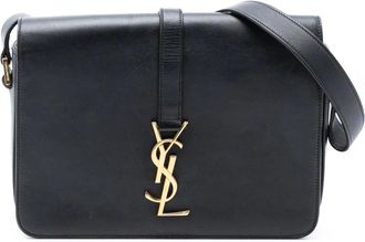 Saint Laurent Pre-owned Cross Body Bags, female, Black, Size: ONE SIZE Pre-owned Leather Shoulder Bag