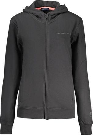 North Sails Full-zip Hoodie met Tonaal Logo - Dames - Vesten met rits - Zwart - L - Katoen - Hoodies & sweatvesten