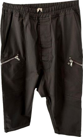 Rick Owens Zipped Cargo Pants in Black Polyester