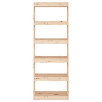 Berkfield Home Beautiful Book Cabinet/Room Divider 60x30x167.5 cm Solid Wood Pine in Light Brown