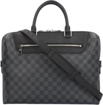 Louis Vuitton Pre-owned Damier Graphite Aktetas - Heren - Vintage Handtas - Zwart - ONE Size - Vintage