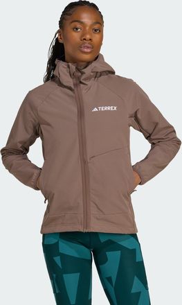 adidas Womens adidas Terrex Xperior Softshell Fleece Hooded Jacket