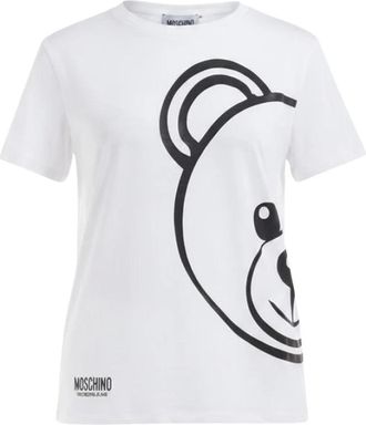 Moschino T-shirt met speelgoedbeerprint - Dames - T-shirts - Wit - S - Katoen - Tops