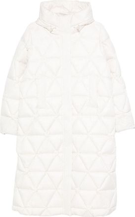 K-Way White Ruenne Long Down Jacket