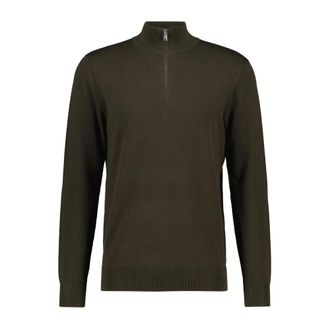 Profuomo Jersey de cuello alto con media cremallera - Knitwear - Hombre - Verde - XL