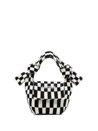 Lastframe Ichimatsu checked mini bag - women - Fabric - OS - Black