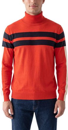 N.Peal N. PEAL Cashmere-Blend Roll Neck Stripe Sweater