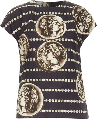 Dolce & Gabbana Coin Print Top, Size It 38 (Authentic Pre-Loved)