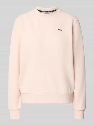 Lacoste Relaxed Fit Sweatshirt aus Baumwoll-Mix in Hellrosa, Gr&ouml;&szlig;e 36