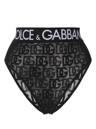 Dolce & Gabbana Slip met logo-jacquard - Zwart