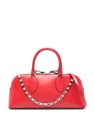 Valentino Garavani Borsa tote con decorazione Rockstud - Rosso