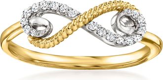 Ross-Simons Diamond Infinity Ring in 14kt 2-Tone Gold
