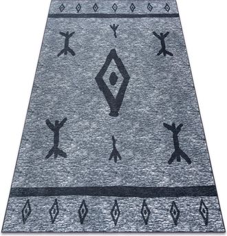 RugsX Rugsx - Antika Alfombra 119 Tek, Azteca, Lavable - Gris Grey 160x220 Cm