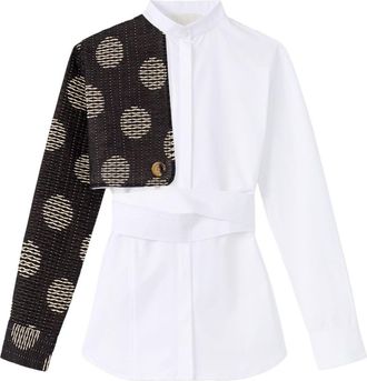 D'Estr&euml;e Paris Hans polka-dot cotton shirt - women - Cotton - L - White