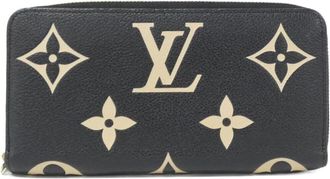 Louis Vuitton Monogram Empreinte Beige Bicolor Black Monogram Empreinte Long Wallet (Bi-Fold) (Pre-Owned)