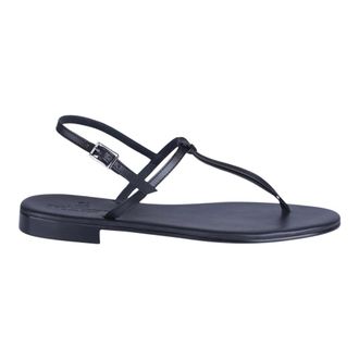 Paolo Ferrara Flat Sandals, female, Black, Size: 10 US Thong Sandals