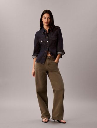 Calvin Klein Jeans Calvin Klein Womens 90s Straight Jeans - Green - 25W x 31L
