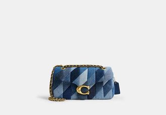 Coach Tabby Shoulder Bag 26 With Repurposed Denim Patchwork Quilting