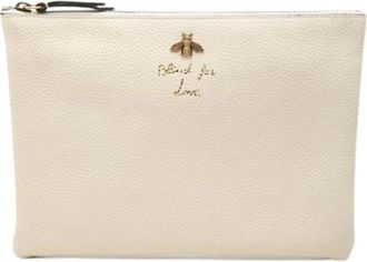Gucci Pre-owned Clutch bag - Dames - Vintage Clutch - Beige - ONE Size - Leer - Vintage