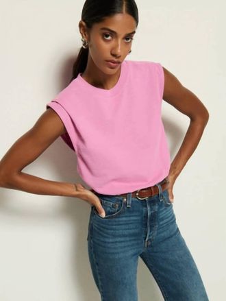 Nation Ltd Marina Muscle Tee In Dahlia