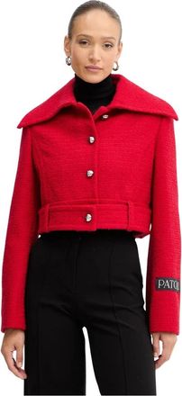 Patou Kort Jasje - Dames - Blazers - Rood - M - Wol - Jassen