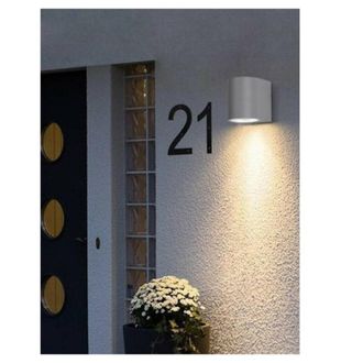 Trade Shop Trade Shop - Applique Moderno A Parete Per Esterno Lampada Giardino Faretto Gu10 Ip65 Es53 - Grey