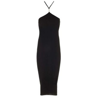 Amiri Ribbed Cotton Dress - female - Amiri - Party Dresses - Black - L - Dresses