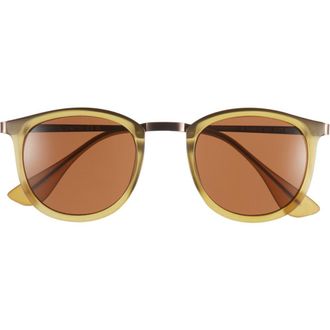 Vince Camuto 48mm Round Gradient Sunglasses in Gunmetal at Nordstrom Rack