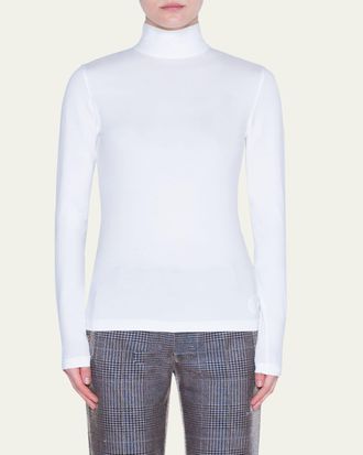 Akris Turtleneck Long-Sleeve Modal-Stretch Top
