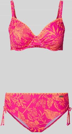 Venice Beach Venice Beach Bikini mit B&uuml;gel und Schn&uuml;rung Modell Kensi in Pink, Gr&ouml;&szlig;e 40B