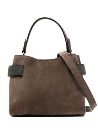 Brunello Cucinelli Brown Suede Handbag