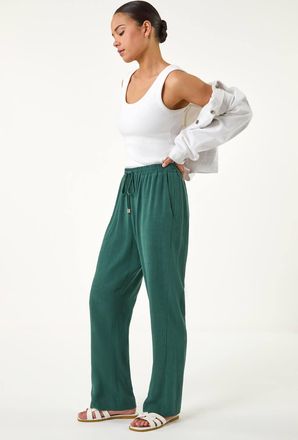 Roman Linen Mix Tie Waist Trousers