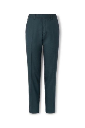 Mr P. Slim-Leg Wool and Silk-Blend Suit Trousers