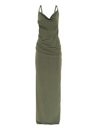 Coperni Draped Maxi Dress With Ring Detail