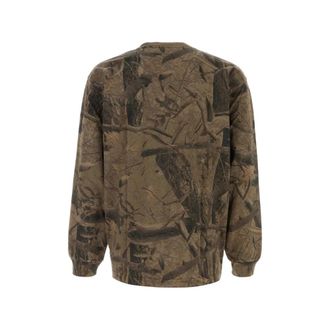 Carhartt Work in Progress Camouflage Print Organic Cotton Sweatshirt - Green