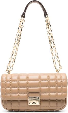 Michael Kors Beige Schoudertas voor Vrouwen - Dames - Schoudertassen - Beige - ONE Size - Leer - Tassen