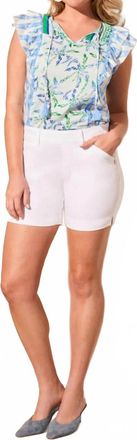 Tribal Comfort Pull-On Shorts In White