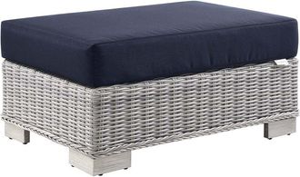 ModWay Conway Outdoor Patio Wicker Rattan Ottoman