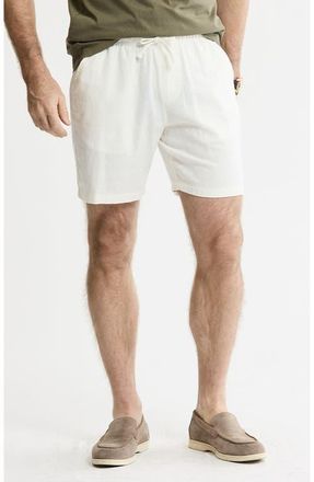 J.A.C.H.S. Linen Blend Drawstring Shorts in White at Nordstrom, Size Xx-Large