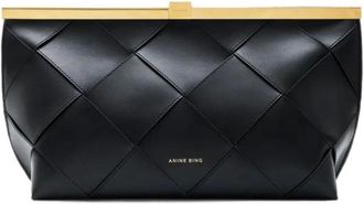 Anine Bing Anine Clutch - Dames - Tassen - Zwart - Maat: ONE Size Zijde